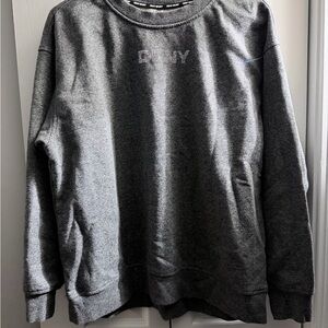 DKNY Sport Rhinestone Logo Sweatshirt Gray Crewneck Women’s M